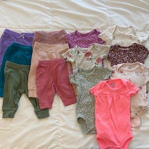 13 piece cotton Newborn Baby Onesies and Pants Set